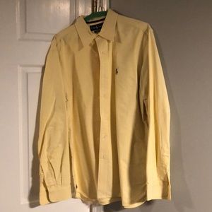 Yellow Ralph Lauren Oxford button down shirt
